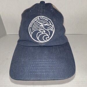 Vineyard Vines‎ Mesh Snapback Trucker Hat OSFM Blue Mesh Cap Marlin Fishing